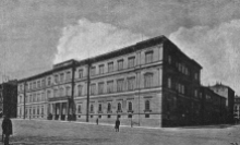 Kronprinzenpalais um 1889 mit Nebengebäude hinten in der Fürstenstraße (rechts im Bild).