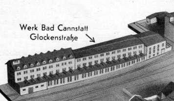 Elektronmetall-Werk in der Glockenstraße 36. Hier wurde für die Luftfahrt produziert.