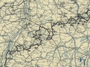 Die Front um Stuttgart und am Albaufstieg am 21. Aprl 1945. (Karte 12th Army Situation Maps Archive)