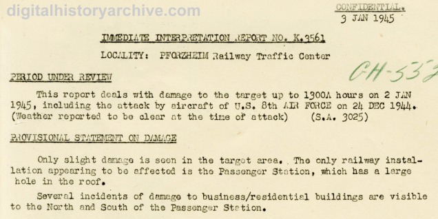 Bericht vom US-Angriff am 24.12.1944 (Digitalhistoryarchive/NARA)